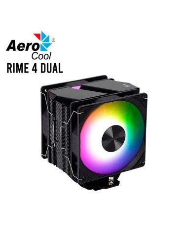 Aerocool Rime 4  Dual ARGB CPU Air Cooler - Aluminum - (TDP) up to 250W - Dual fans - LGA 1700/1200/115X AM4/AM5. 